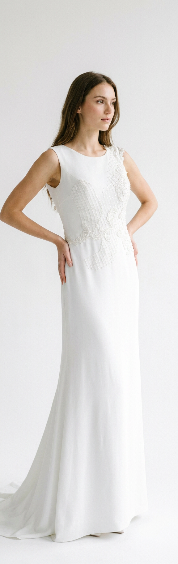 Robe marié longue simple
