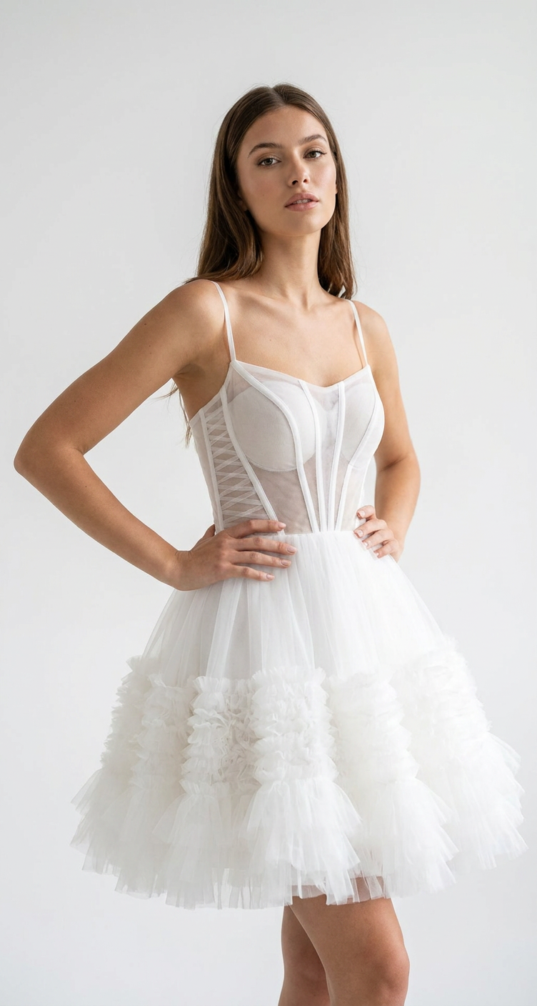 Robe marié courte