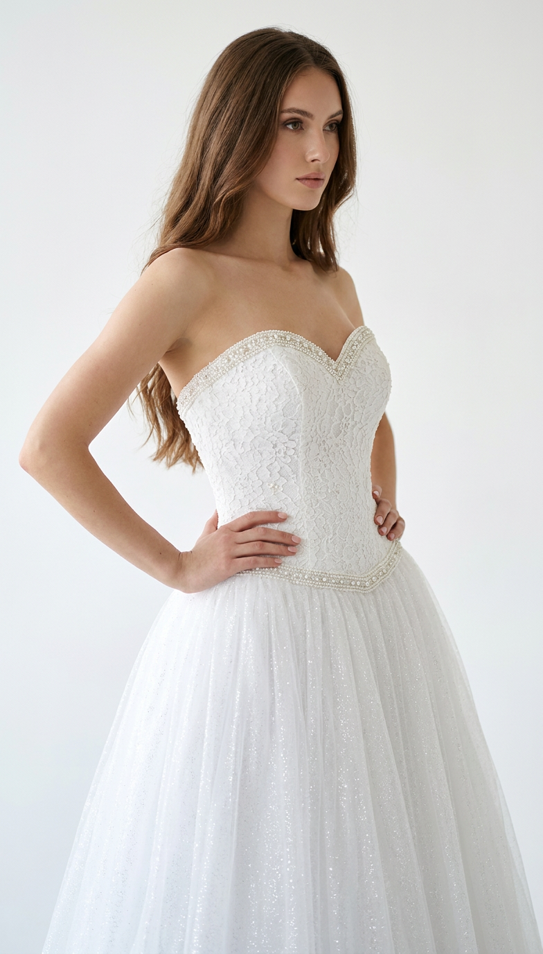 Robe marié pailleté perlé