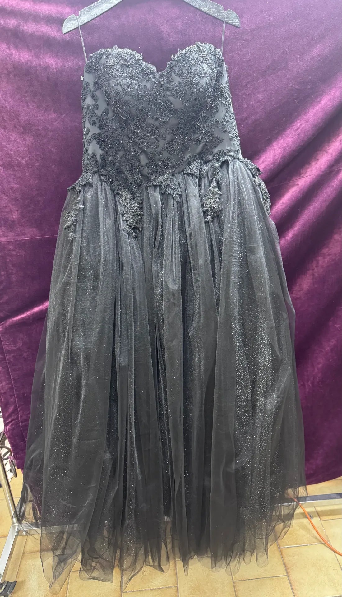 Robe mariée dentelle noir