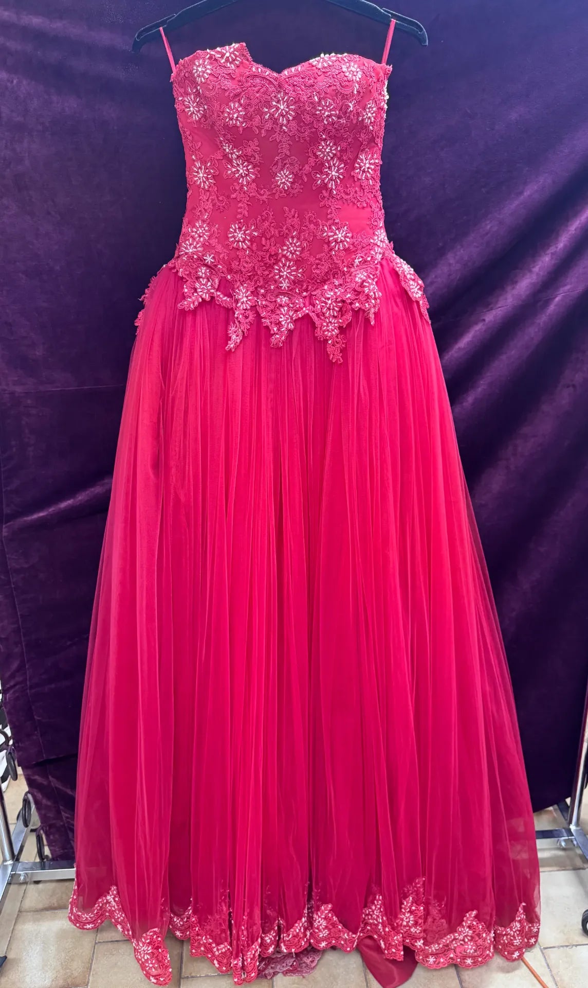 Robe mariée dentelle rose