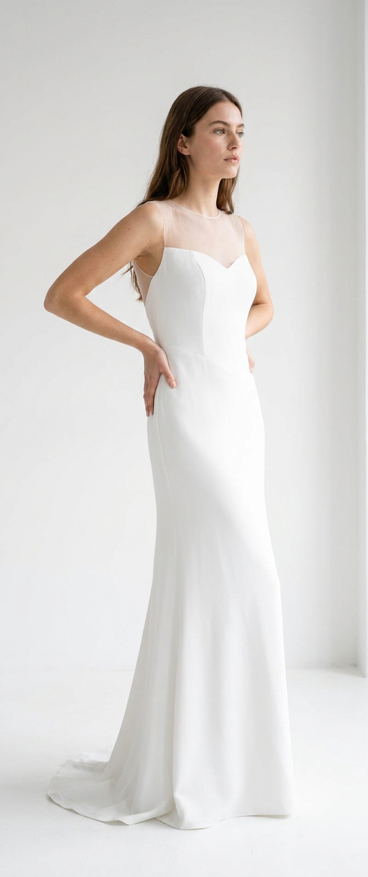 Robe marié longue simple