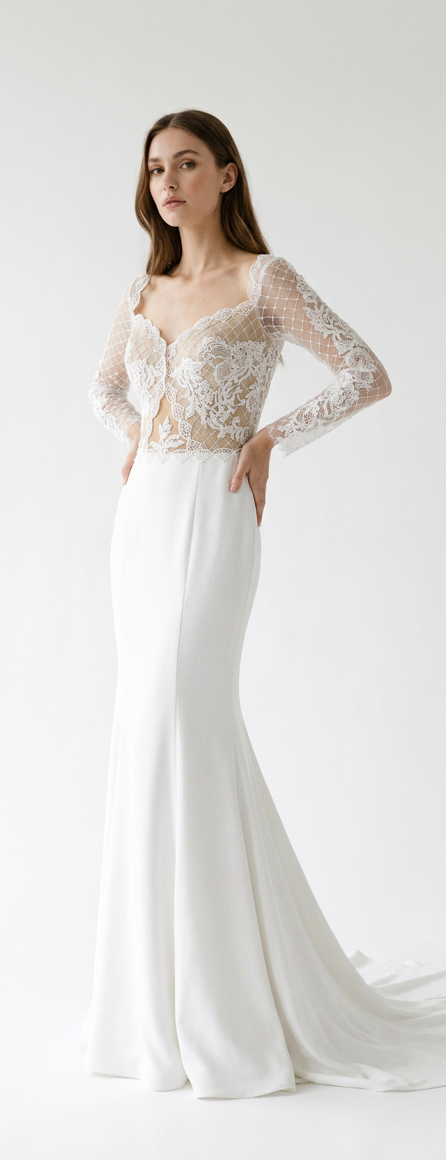 Robe marié longue dentelle