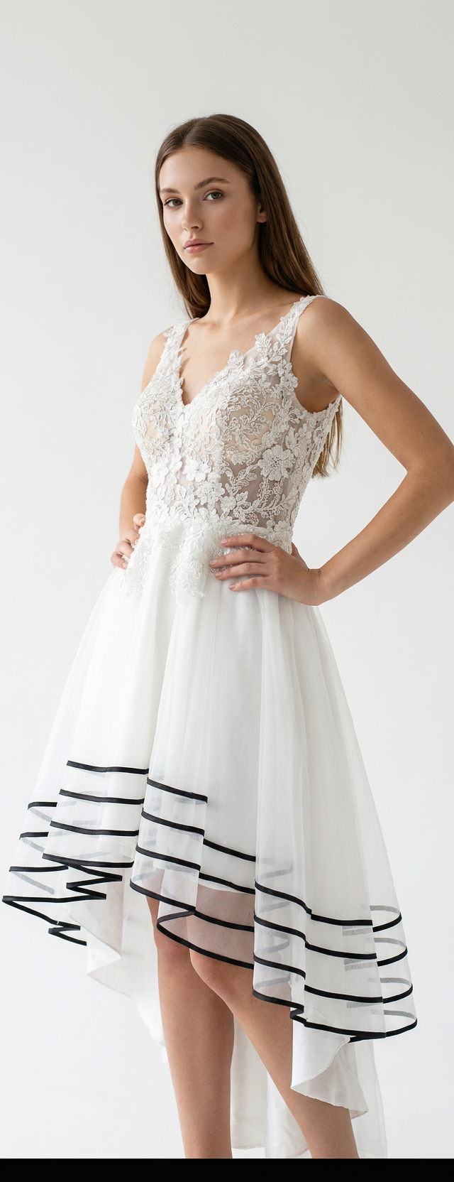 Robe marié dentelle courte