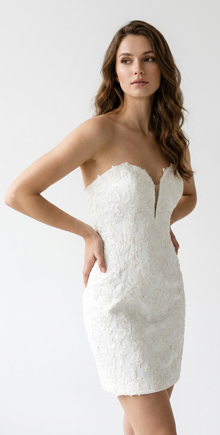 Robe marié courte