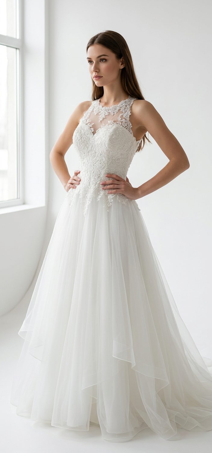 Robe marié perlé