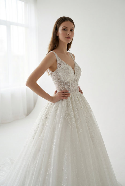 Robe de mariée perlé