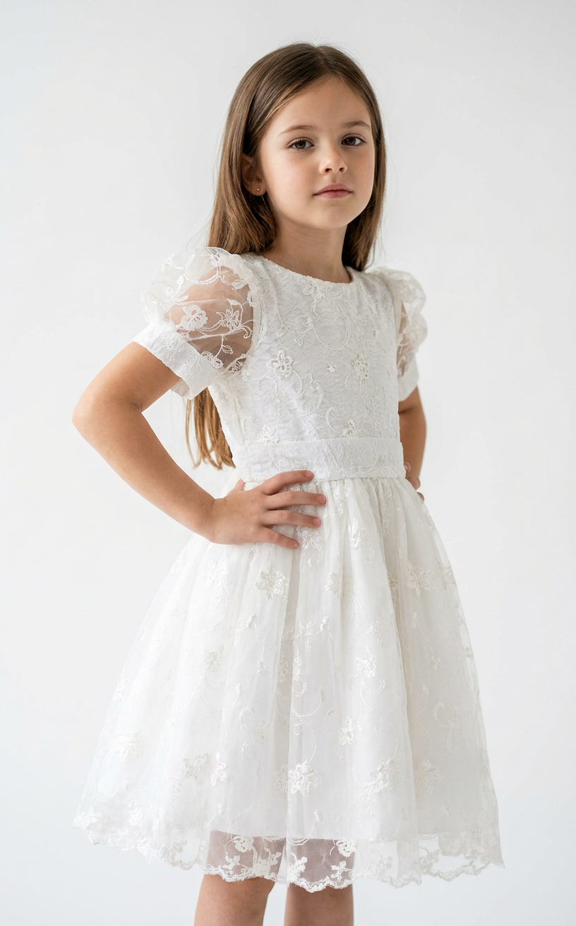 Robe blanche paillette