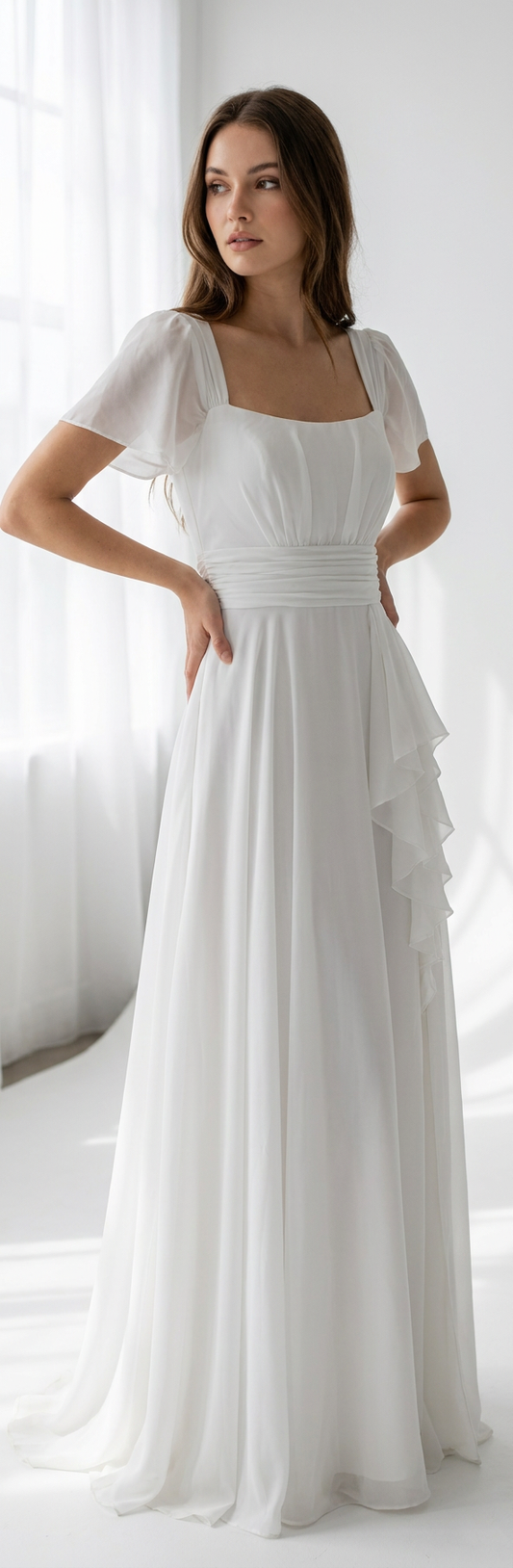 Robe marié longue simple