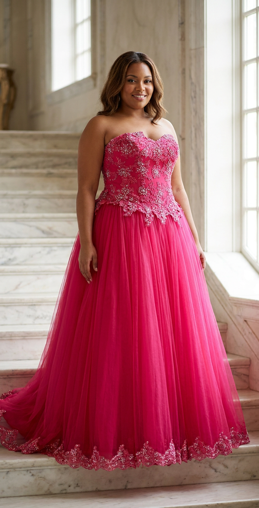 Robe mariée dentelle rose