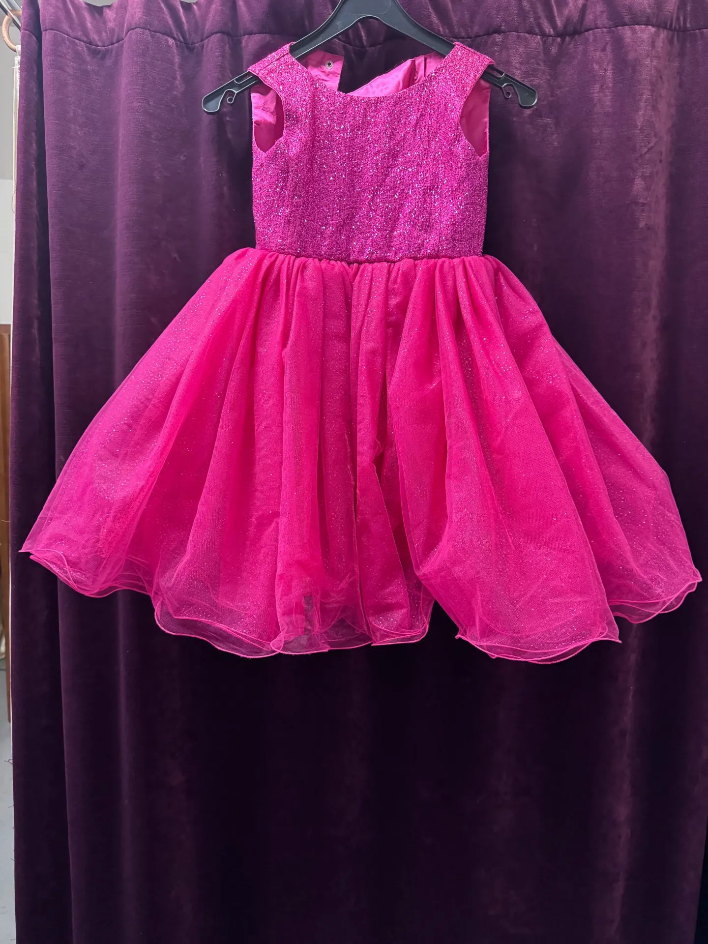 Robe à Paillette Rose Fuchsia